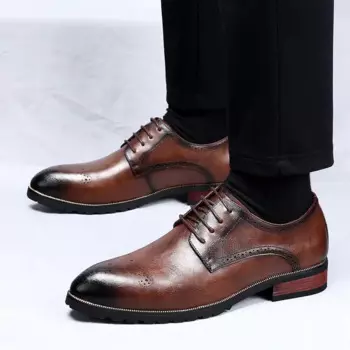 Новинка, роскошные лакированные свадебные туфли, мужские повседневные дышащие классические кожаные туфли дерби с одной педалью, черные