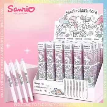 Новинка Sanrio, симпатичная гелевая ручка с милым мультяшным рисунком Hello Kitty Cinnamoroll Kuromi, необычная Подарочная коробка с сюрпризом, оптовая продажа
