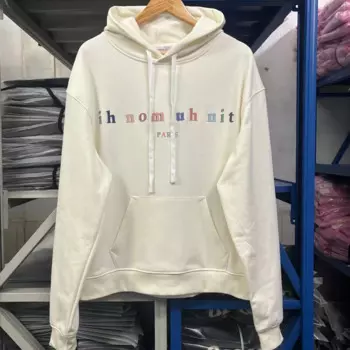 Новинка сезона осень-зима 2024, модная толстовка с капюшоном Ih Nom Uh Nit, забавная толстовка с капюшоном и надписью из цветного меха, свитшоты для мужчин и женщин, пуловер IH NOM UH NIT