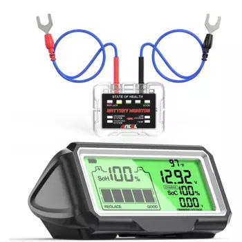 Тестер батареи ANCEL BM200 PRO 12 В, монитор с дисплеем, тестер заряда SOH SOC, профессиональный анализатор состояния батареи