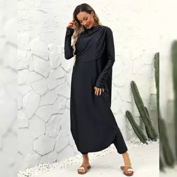 Новинка, уличный Мусульманский купальник burkini, купальник для дайвинга и серфинга из трех предметов, шапочка для плавания с защитой от солнца и длинными рукавами