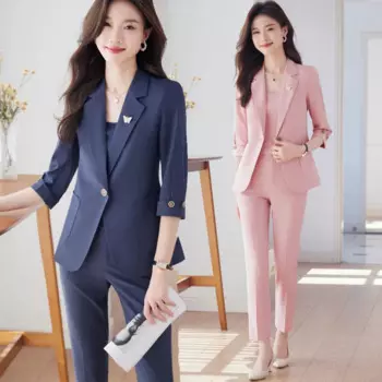 Новинка Весна 2024, повседневный маленький костюм, пиджак, высококачественный темпераментный Профессиональный Костюм Богини с коротким рукавом, модный костюм