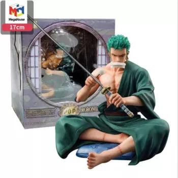 Новинка в наличии, оригинальная фигурка Mega House ONE PIECE Roronoa Zoro, ПВХ, коллекционные куклы, статуэтка, орнамент, игрушка, подарки
