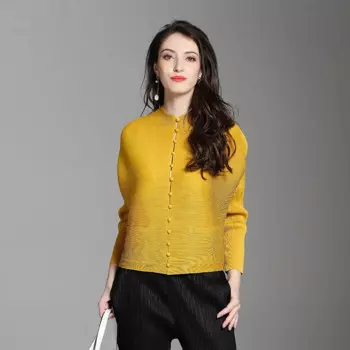 Новинка весенняя одежда 2019 женские кардиганы Свободные плиссированные солнцезащитные куртки большого размера