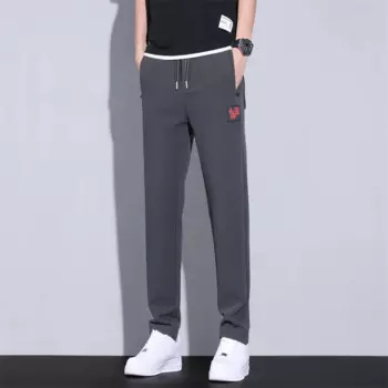 Новинка весна-лето 2024 Вафельные Мужские модные спортивные свободные прямые повседневные брюки джоггеры брюки-карго Мужские размеры цвет черный серый