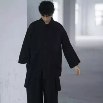 Новинка весна-лето оригинальный дизайн темная японская Повседневная небольшая темпераментная Мужская и женская рубашка с девятью рукавами