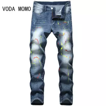 Новинка весна-осень 2022, мужские классические модные черные прямые джинсы, Мужские повседневные облегающие длинные джинсы высокого качества