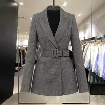 Новинка весна-осень 2024, женский костюм, свободная повседневная приталенная куртка