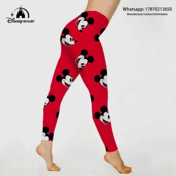 Новинка, Женские Бесшовные Брюки Disney для фитнеса и йоги, спортивная одежда, эластичные спортивные Леггинсы с высокой талией для тренировок и фитнеса, спортивные брюки