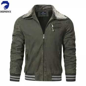 Новинка Зима 2024, Мужская теплая плюшевая куртка, слитное меховое пальто с отворотами и несколькими карманами, свободная модная повседневная Осенняя уличная куртка