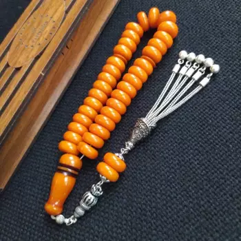Новое бакелитовое Янтарное розаье 13x7 мм, 10 лет, Cedid FaturaTasbih, мусульманская молитва, 33 Skma Kehribar Tesbih, мужские украшения