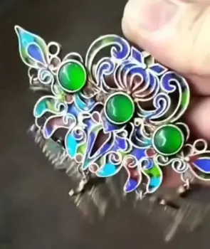 Новое ожерелье из перегородчатого шелка с вырезами, кисточка, универсальный Национальный стиль, подвеска из старого серебра