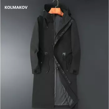 Новое поступление 2023, длинное стильное пальто, весенние куртки, Мужской плащ высокого качества, Мужская модная Повседневная ветровка на осень