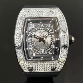 Новое поступление 2023, мужские часы MISSFOX Tonneau, роскошные спортивные мужские часы с резиновым ремешком и полым циферблатом