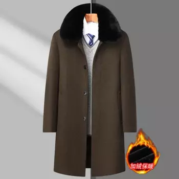 Новое поступление 2023, мужские зимние куртки, длинный теплый однотонный тренчкот, мужские осенние утепленные куртки, пальто, мужская модель