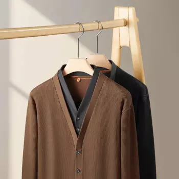 Новое поступление, большой осенний мужской модный повседневный отпуск, двухсекционный вязаный кардиган, куртка, свитер, большие размеры XL-6XL 7XL