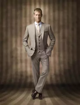 Новое поступление костюм жениха смокинги для жениха хаки мужские костюмы для шафера блейзер (куртка + брюки + жилет) B948