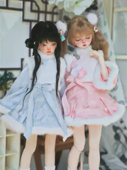 Новое поступление, Одежда для куклы BJD на 1/4, ярко-синий, розовый наряд, аксессуары для одежды куклы (искусственная кожа)