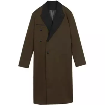 Новое поступление, Осеннее винтажное пальто популярного цвета, Женская свободная Длинная ветровка, верхняя одежда