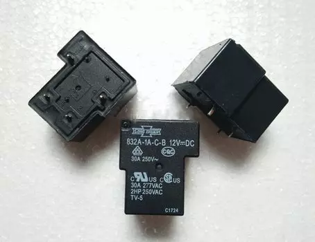 Новое реле 10шт./лот 832A-1A-F-C-B-12VDC 832A-1A-F-C-B-24VDC 832A-1A-F-C-B 12В 832A 1A F C B DC12V 4PIN 30A 12В 24В