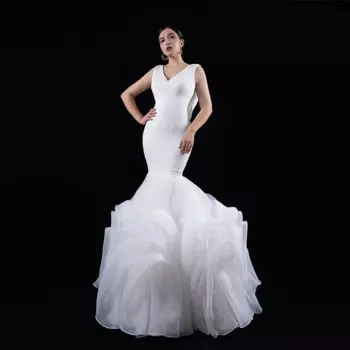 Новое роскошное бальное платье BS, вечернее платье ручной работы, украшенное бисером, пышная юбка, свадебные костюмы, облегающее платье с оборками, модель H1382