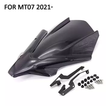 Новое ветровое стекло для мотоцикла 2021, передний экран для Yamaha MT-07 MT 07 MT07 mt07, аксессуар прозрачный/дымчатый черный