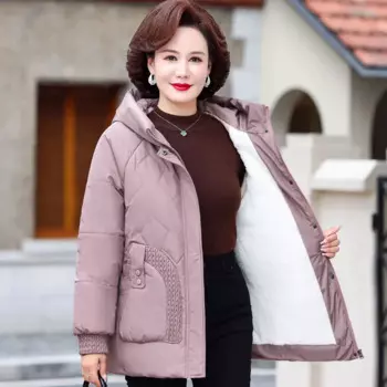 Новое высококачественное женское короткое пуховое пальто из хлопка, зимняя бархатная утепленная парка с капюшоном, верхняя одежда, Женская Холодная стеганая куртка