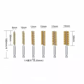 Новые 6 шт. 8-19 мм проволочные трубки, щетка для чистки оборудования, очиститель от ржавчины, инструменты для мытья и полировки для автомобильной обработки