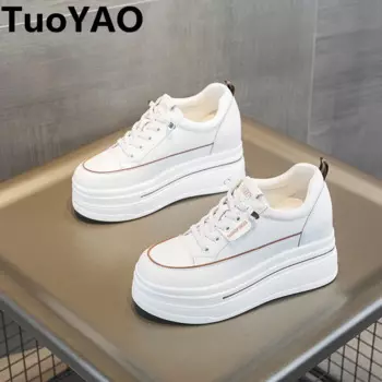 Новые 8 см из микрофибры, весенне-осенние женские кроссовки на танкетке, массивные кроссовки на вулканизированной платформе, ботильоны, зимняя обувь