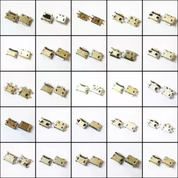 Новые 90 моделей/900 шт микро USB Разъем гнездо 5P 7P 5pin 7pin зарядный порт разъем