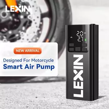 Новые аксессуары для мотоциклов Lexin P5, насос для накачивания шин для мотоцикла, умный насос для накачки шин/внешний аккумулятор, яркое светодиодное освещение