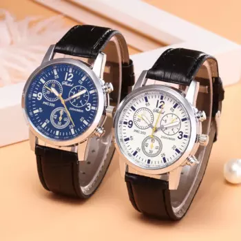 Новые часы 2023 повседневные модные мужские часы роскошные часы с кожаным верхом водонепроницаемые простые кварцевые часы с датой мужские часы