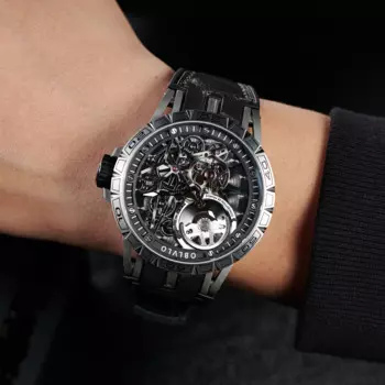 Новые дизайнерские спортивные часы OBLVLO для мужчин, стальные автоматические часы-скелетоны с автоподзаводом и резиновым ремешком, мужские часы LM