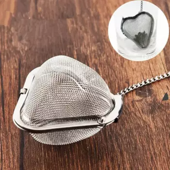 Новые фильтры в форме сердца, чайные шарики, ситечки для чая из нержавеющей стали, ситечко для заваривания чая, F20173765