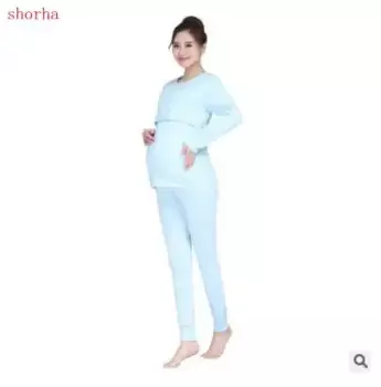 Новые хлопковые комплекты одежды для беременных пижамы для беременных женщин хлопковые мягкие пижамы для грудного вскармливания костюм одежды для кормления