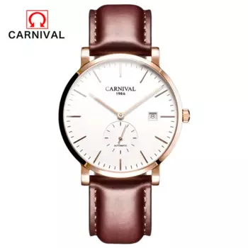 Новые карнавальные ультратонкие автоматические механические часы 10 мм, мужские роскошные брендовые часы, водонепроницаемые мужские часы, мужские часы