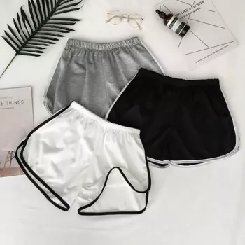 Новые летние спортивные шорты для йоги в стиле High Street, Женские однотонные мягкие пляжные повседневные белые женские шорты Egde, лидер продаж