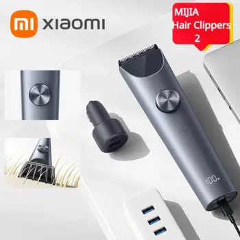 Новые машинки для стрижки волос XIAOMI MIJIA 2 с лезвием из титанового сплава, Мужская электрическая бритва для бакенбардов, беспроводной триммер для стрижки волос, парикмахерский резак