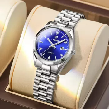 Новые модные женские наручные часы LIEBIG с кварцевым механизмом, женские роскошные полностью стальные водонепроницаемые часы 3 бар, женские повседневные часы