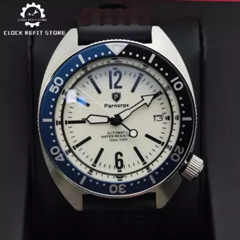 Новые мужские механические часы Parnsrpe, повседневные модные автоматические часы NH35, мужские водонепроницаемые часы из нержавеющей стали 100 м