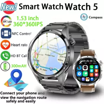 Новые мужские умные часы для занятий спортом на открытом воздухе, GPS-позиционирование, уличный компас, NFC, Bluetooth-связь, IP67, водонепроницаемые умные часы 2024