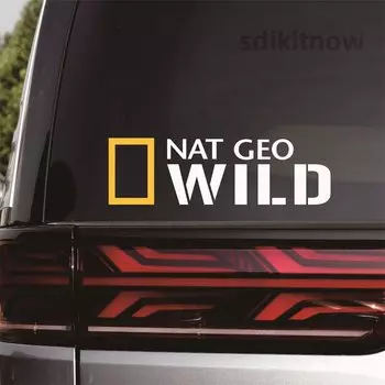 Новые наклейки для автомобиля NAT GEO WILD National Geography, наклейки на заднее окно, лобовое стекло, скейтборд, мотоцикл, наклейки