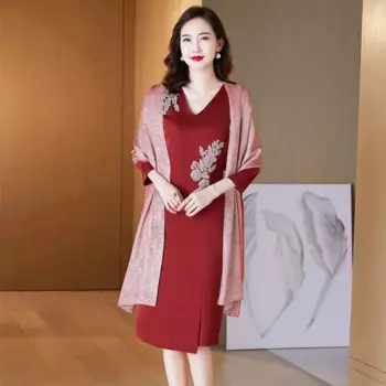 Новые осенние платья Yourqipao с длинным рукавом для свекрови, китайское строгое вечернее платье, свадебное банкетное строгое платье