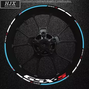 Новые полные мотоциклетные Gsxs с толстыми краями и внешними краями, наклейка в полоску, подходящие для Suzuki Gsx-s колесная наклейка Gsxs1000 750 1000