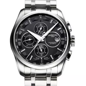 Новые швейцарские автоматические механические мужские часы Carnival, брендовые Роскошные многофункциональные водонепроницаемые мужские часы C-8629-2