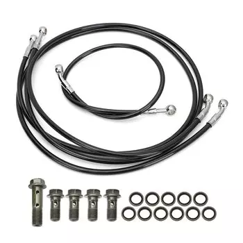 Новые стальные плетеные передние и задние тормозные линии + 2 дюйма для Yamaha Banshee 350 YFZ350 YFZ350SE YFZ350SP YFZ350LE 1990-2006 годов