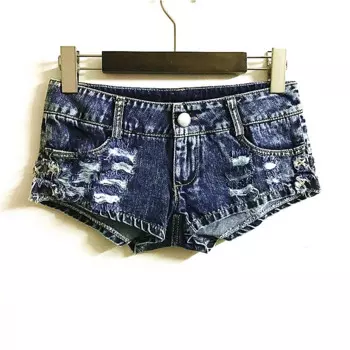 Новые женские эластичные тонкие сексуальные джинсовые шорты с заниженной талией