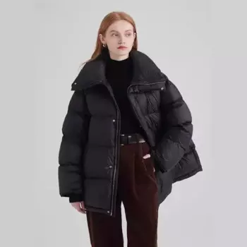 Новые зимние пуховики, женские пуховые парки, корейская простая модная элитная куртка-пуховик, толстая свободная теплая зимняя женская верхняя одежда