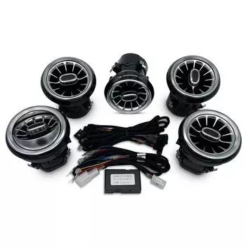 Новый 12-цветный светодиодный автомобильный вентиляционный вентилятор, лампа атмосферы для Mercedes-Benz AMG A/B/CLA/GLA Class W176 W117 W156 W246 Ambient Light