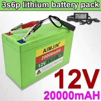 Новый 12В 20ач 18650 3S6P Встроенный ток 20A перезаряжаемый литиевый аккумулятор для электромобиля спрей аккумулятор + 3A зарядное устройство